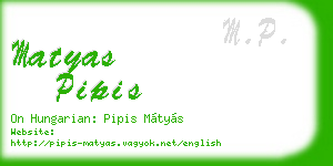 matyas pipis business card